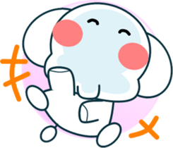 Light blue elephant sticker sticker #13067301