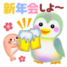 penguin pempem 27 winter sticker #13067498