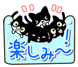 Four black cats sticker #13069013