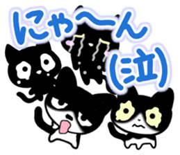 Four black cats sticker #13069028