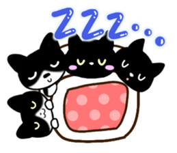Four black cats sticker #13069037