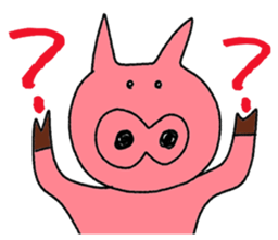 Spanish and Japanese pig sticker #13069284