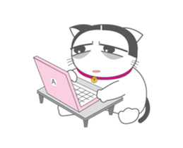 Cute Cat fat sticker #13069836