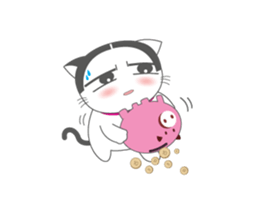 Cute Cat fat sticker #13069837