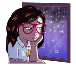 Sunny Shy Girl sticker #13073016