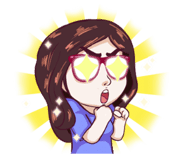 Sunny Shy Girl sticker #13073040