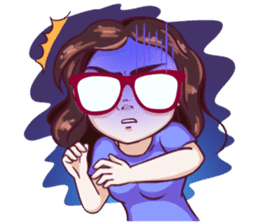 Sunny Shy Girl sticker #13073046