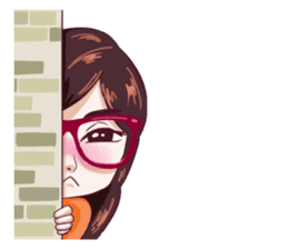 Sunny Shy Girl sticker #13073052