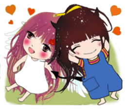 The little Angel and the little Devil 4 sticker #13073927