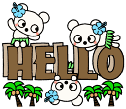 Shirokuma three brothers! Hawaii mood 1 sticker #13074256