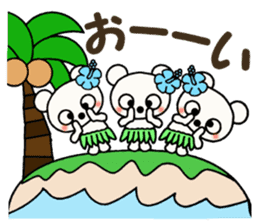 Shirokuma three brothers! Hawaii mood 1 sticker #13074258