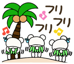 Shirokuma three brothers! Hawaii mood 1 sticker #13074262