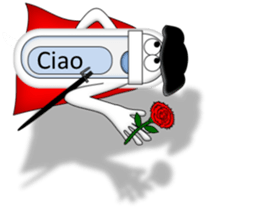 Japanese style restroom talk. The World! sticker #13074368