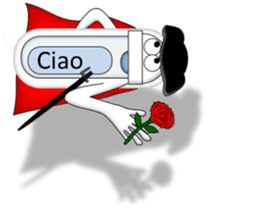 Japanese style restroom talk. The World! sticker #13074368