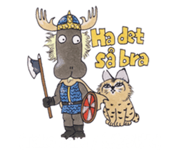 Learn Swedish with Viking & Lillan sticker #13075001