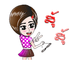 girl's pink the serie Ani V-1 sticker #13075866