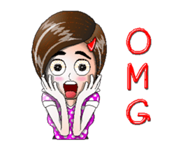 girl's pink the serie Ani V-1 sticker #13075873