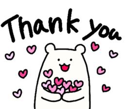 Shiro-san of Bear English version sticker #13076254