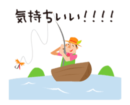 Sea fishing, river fishing, love fishing sticker #13076620