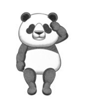 The panda which moves sticker #13076638