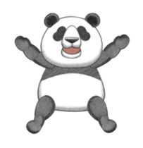The panda which moves sticker #13076641