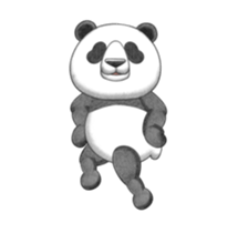 The panda which moves sticker #13076646
