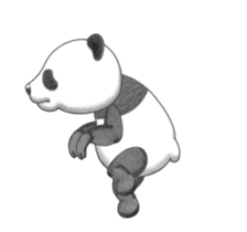 The panda which moves sticker #13076649