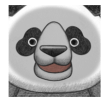 The panda which moves sticker #13076652