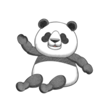 The panda which moves sticker #13076660