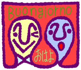 Try to use the Italian and Japanese sticker #13076743