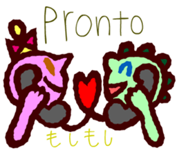 Try to use the Italian and Japanese sticker #13076746