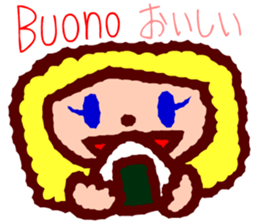 Try to use the Italian and Japanese sticker #13076748