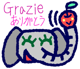 Try to use the Italian and Japanese sticker #13076749