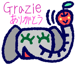 Try to use the Italian and Japanese sticker #13076749