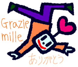 Try to use the Italian and Japanese sticker #13076750