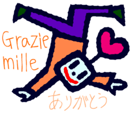 Try to use the Italian and Japanese sticker #13076750