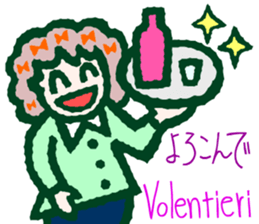 Try to use the Italian and Japanese sticker #13076762