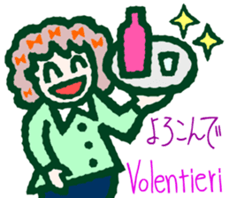 Try to use the Italian and Japanese sticker #13076762