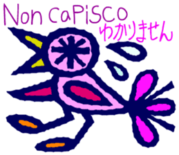 Try to use the Italian and Japanese sticker #13076764