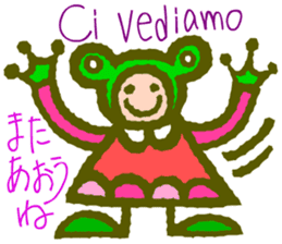 Try to use the Italian and Japanese sticker #13076774