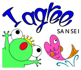 English speaking Froggie 4 sticker #13076833