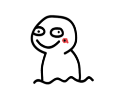 A funny white face (remake) sticker #13076963