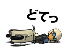 Rider ride a scooter animation sticker #13076974