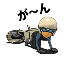 Rider ride a scooter animation sticker #13076983