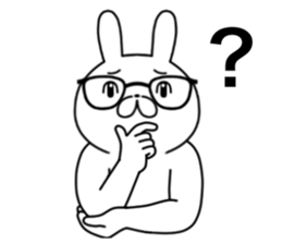 A high level of awareness rabbit sticker #13077127