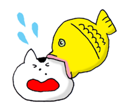 Cat with the mole sticker #13077826