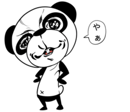 Protruding teeth panda Sticker4 sticker #13078438