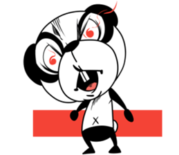 Protruding teeth panda Sticker4 sticker #13078440