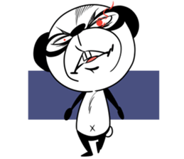 Protruding teeth panda Sticker4 sticker #13078441
