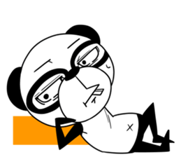 Protruding teeth panda Sticker4 sticker #13078443